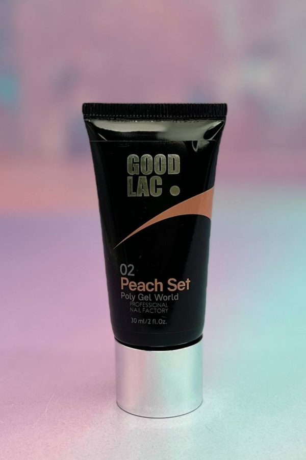 پلی ژل ناخن peach 02 گودلاک GOODLAC 30G