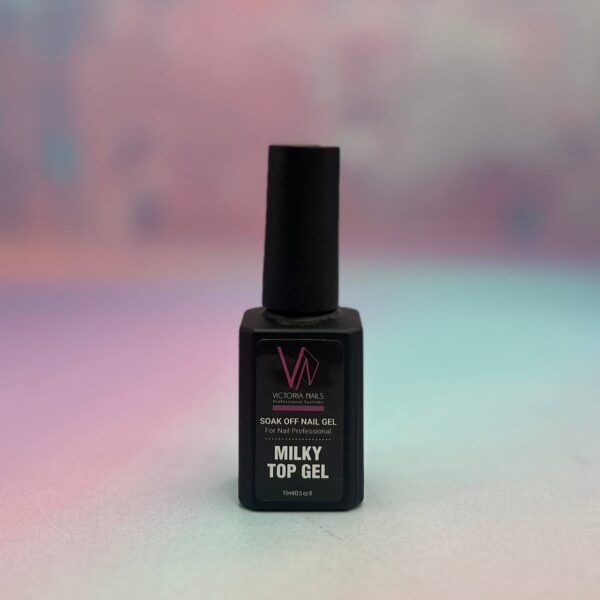 تاپ ژل شیری ناخن ویکتوریا VICTORIA 15ML