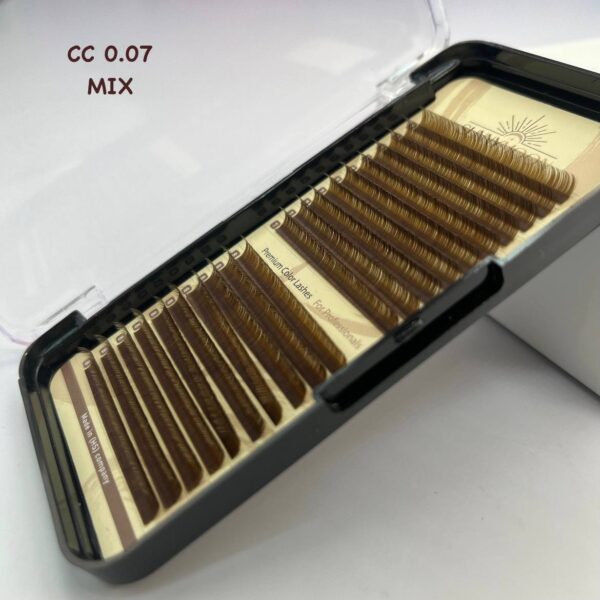 مژه 20لاین قهوه ای سانی مون CC07-MIX