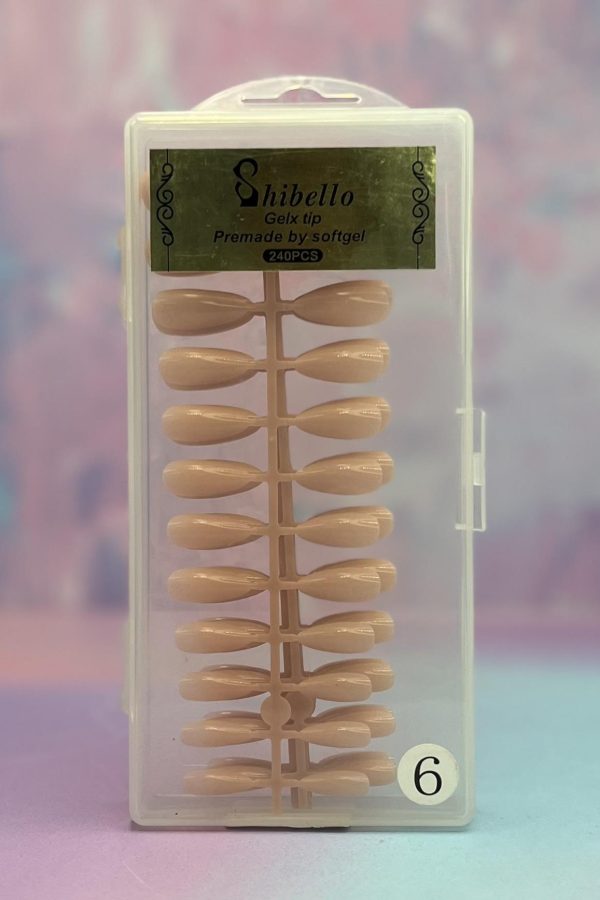 تیپ سافت رنگی  240 عددی  کد6 شیبلو SHIBELLO ناخن