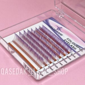 مژه رنگی GRAND CC07MIX - آمبره سفید-بنفش F212